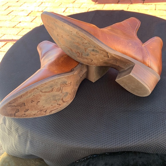 Steve Madden Austin Cognac Leather Ankle Booties - Picture 3 of 5